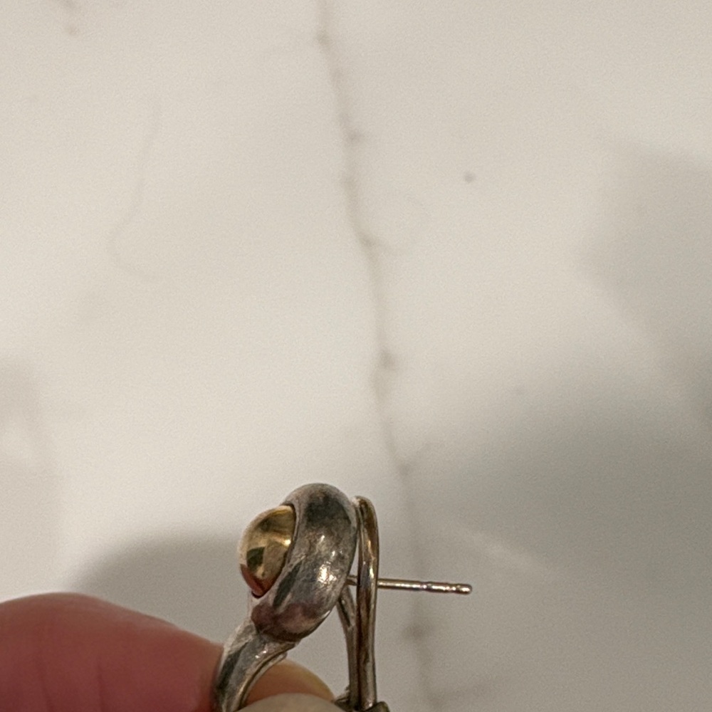 Silver and Gold earrings - Picture 4 of 5